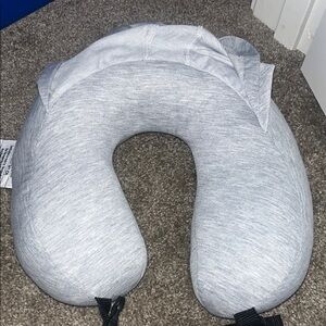 Memory Foam Gray Travel Neck Pillow